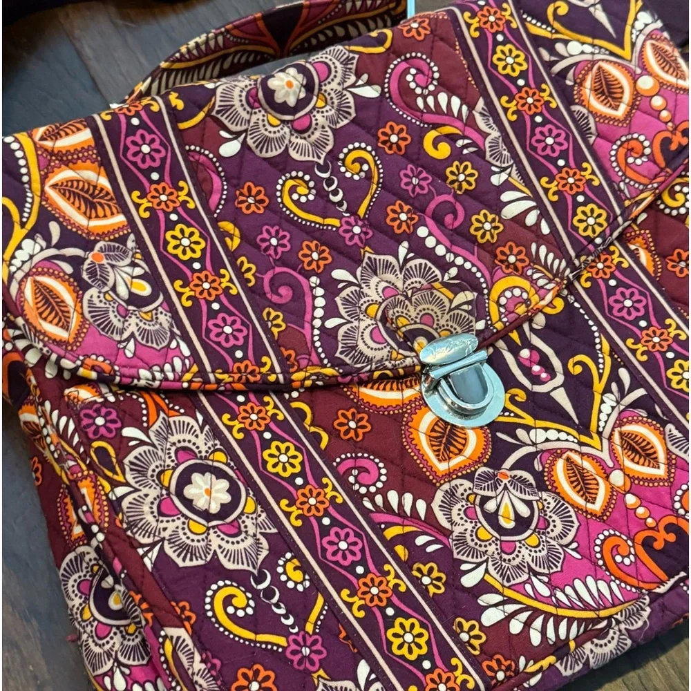 Vera Bradley Attache Safari Sunset Work Laptop Beautiful Shoulder Messenger Bag